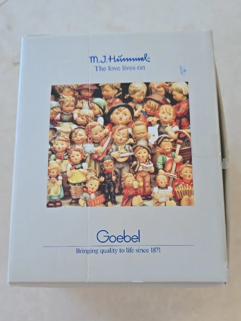 Hummel Auf Wiedersehen Figurine - Hand-Painted Boy and Girl With Handkerchiefs